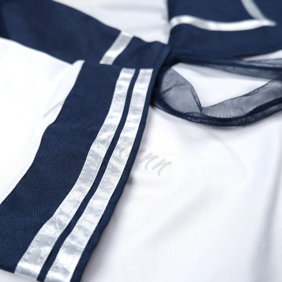 Large Size Japanese Style Navy Bule Cosplay Student Uniform Kawaii Lingerie - Picture 9 of 11